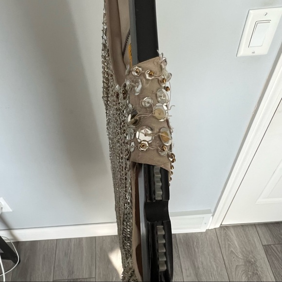 ALICE + OLIVIA Leighton Gold / Silver Sequin Dress - Picture 12 of 15